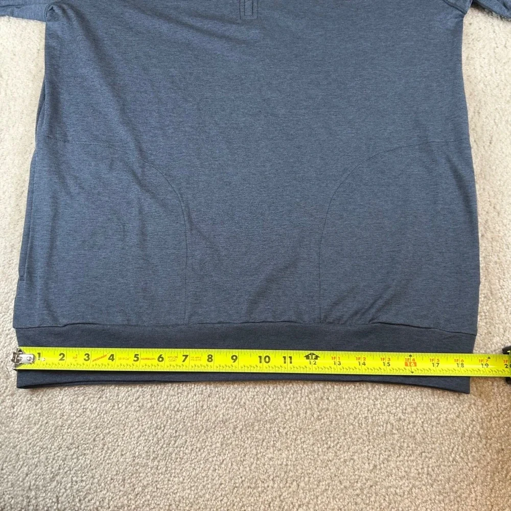 TravisMathew Men's Quarter Zip Pullover Navy Blue Heather‎ Sage View Logo Size M